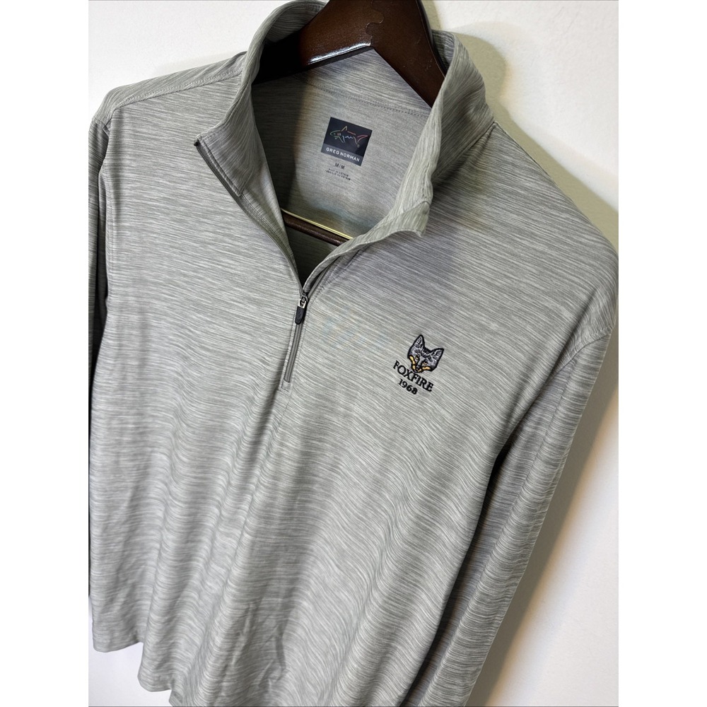 Greg Norman Activewear Foxfire Golf Club 1/4 Zip Pullover Men's Size Medium Gray